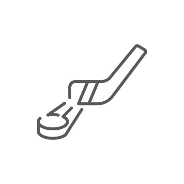 Buz hokeyi vektör simgesi sporu beyaz arkaplanda izole edildi