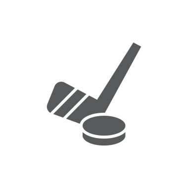 Buz hokeyi vektör simgesi sporu beyaz arkaplanda izole edildi