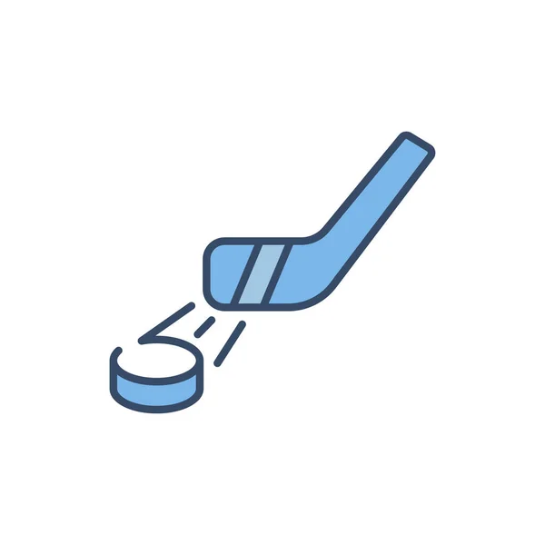 Ice Hockey Vector Icon Symbol Sport Isolated White Background — Stock Vector