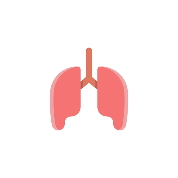 Symbol Des Menschlichen Lungenvektors Isoliert Auf Weißem Hintergrund — Stockvektor