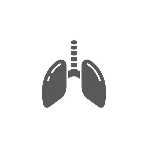 Pulmones Humanos Vector Icono Símbolo Aislado Sobre Fondo Blanco — Archivo Imágenes Vectoriales