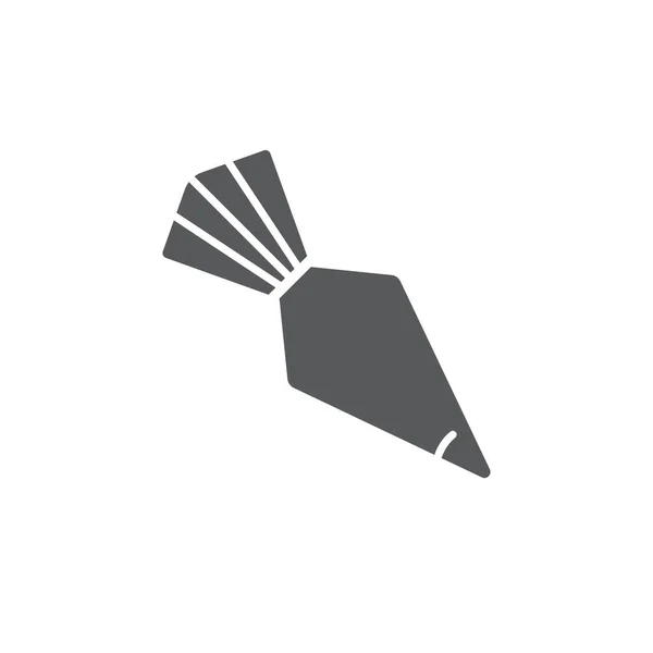 Sahnehäubchen Mit Vektor Symbol Auf Weißem Hintergrund — Stockvektor