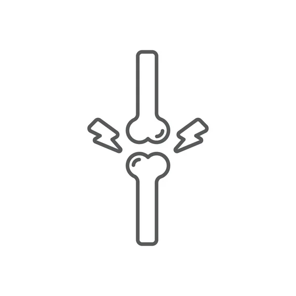 Symbole Icône Vecteur Douleur Articulaire Isolé Sur Fond Blanc — Image vectorielle