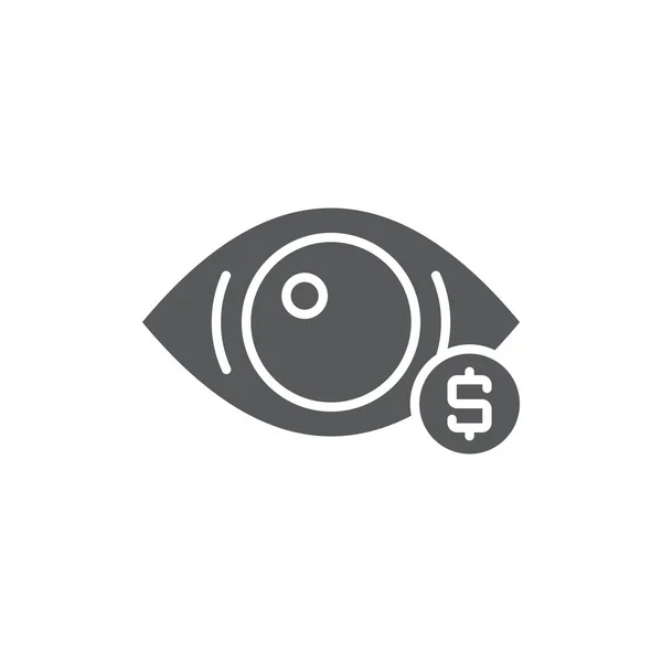 Símbolo Ícone Vetor Visualizador Dinheiro Isolado Fundo Branco —  Vetores de Stock