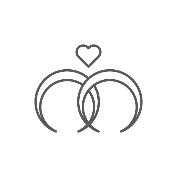 Coppia Fedi Simbolo Icona Vettoriale Isolato Sfondo Bianco — Vettoriale Stock