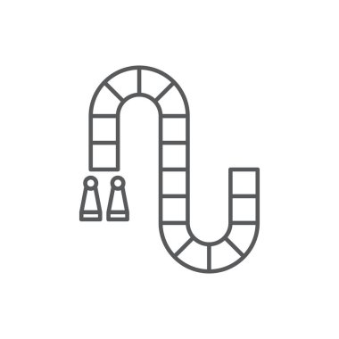 Beyaz arkaplanda izole edilmiş Pathway masa oyunu simgesi