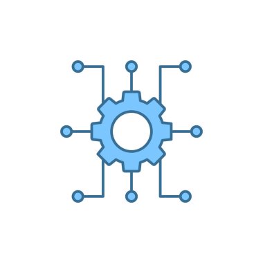 Proje yönetimi vektör simgesi beyaz arkaplanda izole edildi