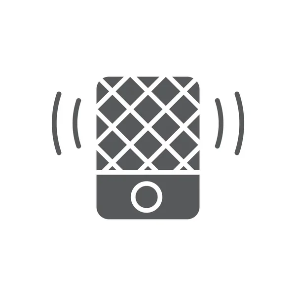 Portable Music Speaker Vector Icon Symbol Isolated White Background — Stock Vector