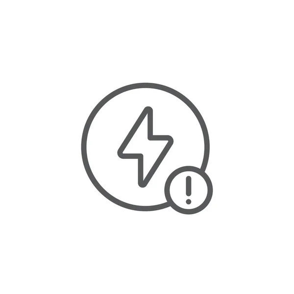 Проблема Электрического Страхования Векторный Символ Символ Изолирован Белом Фоне — стоковый вектор