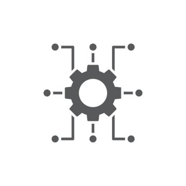 Proje yönetimi vektör simgesi beyaz arkaplanda izole edildi