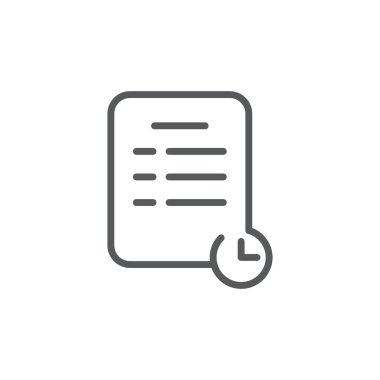 Beyaz arkaplanda izole edilmiş geçmiş vektör simgesi satın al