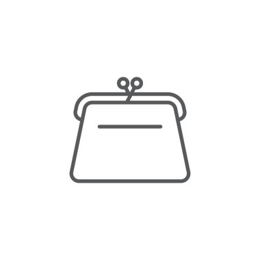 Çanta debriyaj vektör simgesi beyaz arkaplanda izole