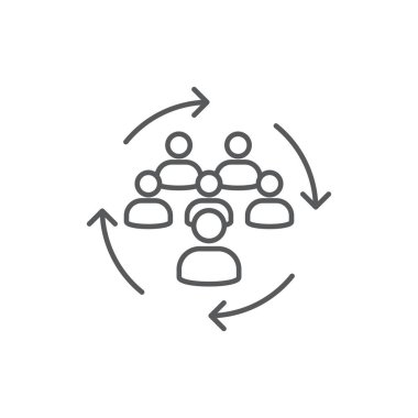 Reseller vektör simgesi beyaz arkaplanda izole edildi