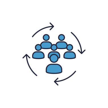 Reseller vektör simgesi beyaz arkaplanda izole edildi