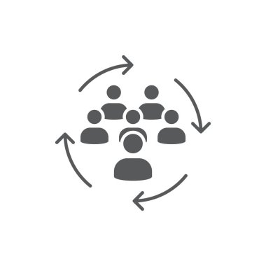 Reseller vektör simgesi beyaz arkaplanda izole edildi