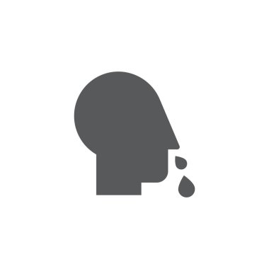 Beyaz arkaplanda akıcı burun vektör simgesi izole