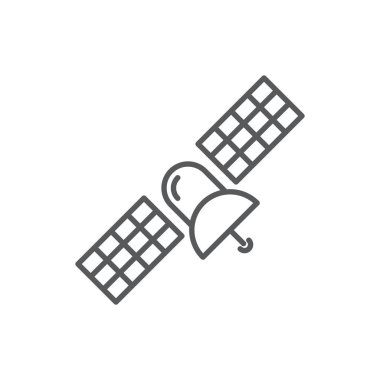 Beyaz arkaplanda izole edilmiş uydu anten vektör simgesi