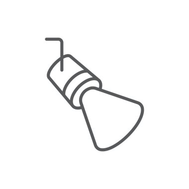 Beyaz arkaplanda izole edilmiş sahne ışığı simgesi vektörü