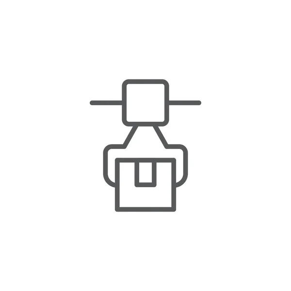 Роботизированный Символ Вектора Сборки Белом Фоне — стоковый вектор