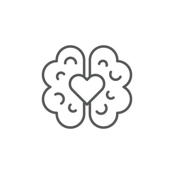 Přemýšlení Lásce Vektor Symbol Ikony Zamilovat Izolované Bílém Pozadí — Stockový vektor