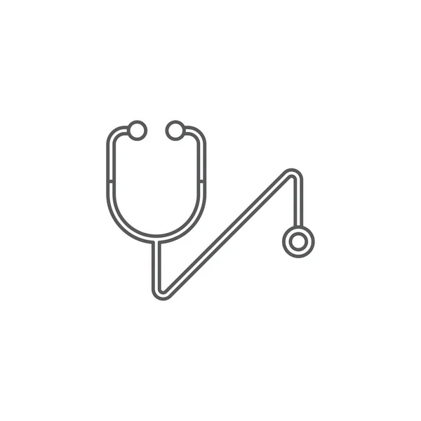 Stethoscope Διάνυσμα Σύμβολο Ιατρικός Εξοπλισμός Απομονωμένος Λευκό Φόντο — Διανυσματικό Αρχείο