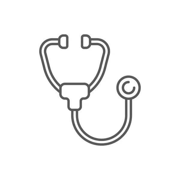 Stethoscope Vektorové Ikony Symbol Lékařské Zařízení Izolované Bílém Pozadí — Stockový vektor