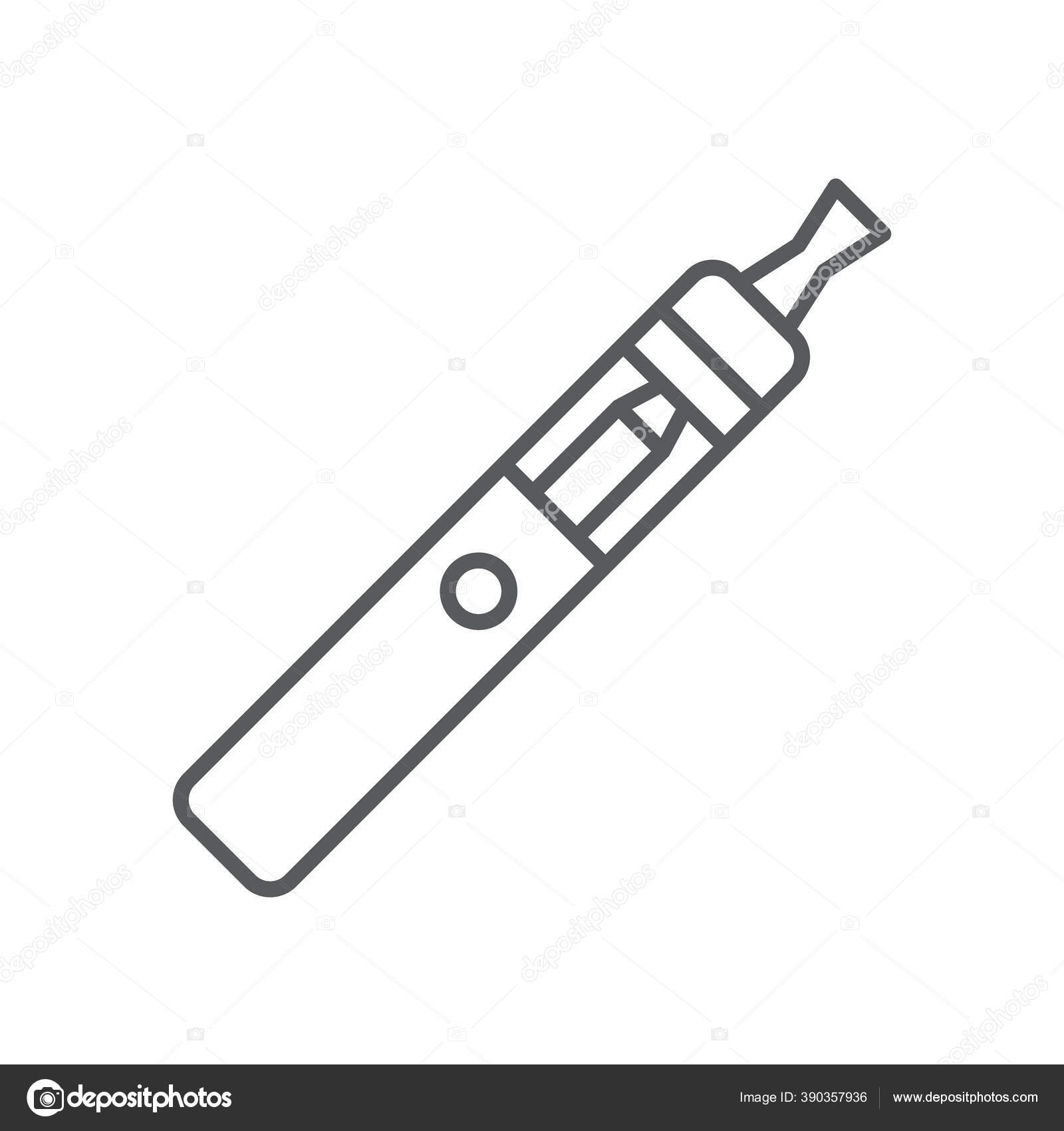 Simbol Ikon Vektor Rokok Elektrik Vektor Uap Diisolasi Pada Latar Stok Vektor C Adylee96 Gmail Com 390357936