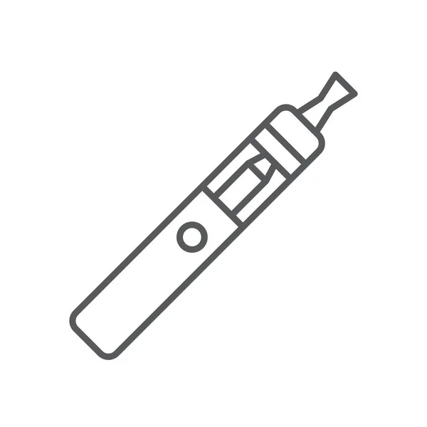 Verdamper Elektrische Sigaret Vector Pictogram Symbool Geïsoleerd Witte Achtergrond — Stockvector