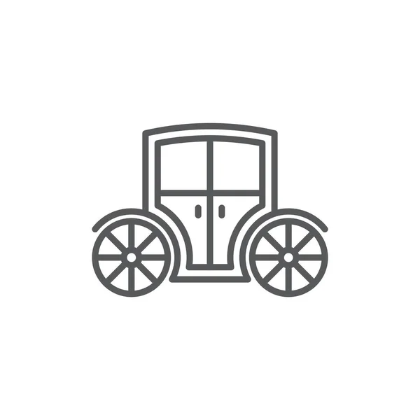 Boda Carro Icono Icono Símbolo Aislado Sobre Fondo Blanco — Vector de stock