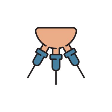 Beyaz arkaplanda izole edilmiş otomatik sağma memeleri vektör simgesi