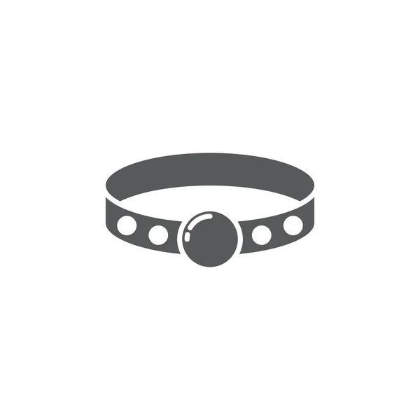 Ball Gag Vektor Symbol Auf Weißem Hintergrund Isoliert — Stockvektor
