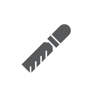 Beyaz arkaplanda marangoz keski vektör simgesi izole