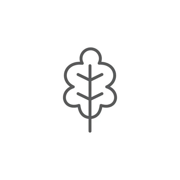 Bladvector Symbool Natuur Geïsoleerd Witte Achtergrond — Stockvector