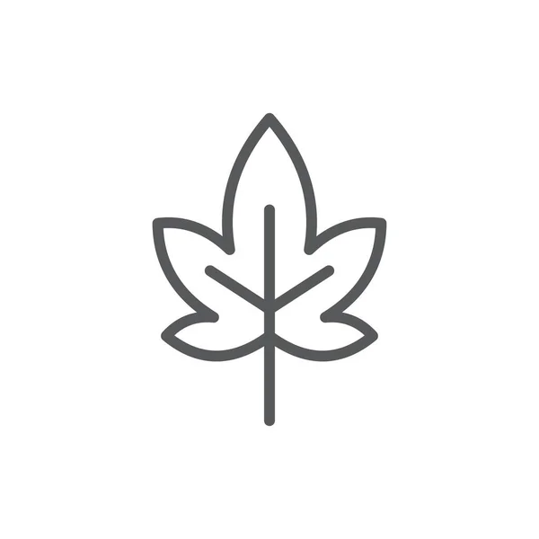 Символ Вектора Листа Природа Изолирована Белом Фоне — стоковый вектор
