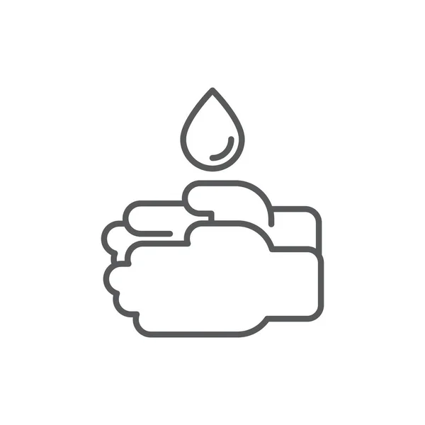 Waschen Sie Hände Vektorsymbol Symbol Isoliert Auf Weißem Hintergrund — Stockvektor