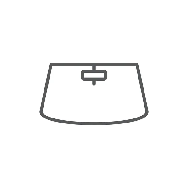 Символ Вектора Ветрового Стекла Автомобиля Белом Фоне — стоковый вектор