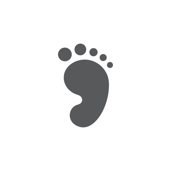 Baby Footprint Vetor Ícone Símbolo Criança Isolado Fundo Branco — Vetor de Stock