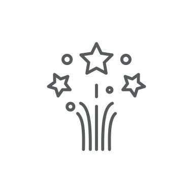 Beyaz arkaplanda izole edilmiş havai fişek vektör simgesi kutlaması