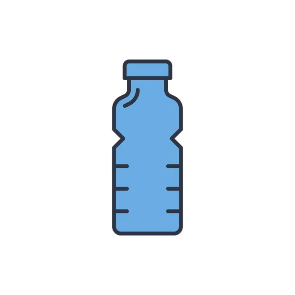 Bottle Water Vector Icon Symbol Isolated White Background — Stock Vector