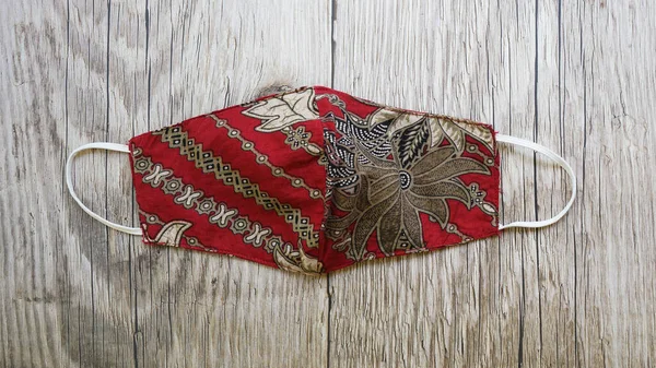 Projets Bricolage Artisanaux Masques Batik Faits Main Tissu Coton Avec — Photo