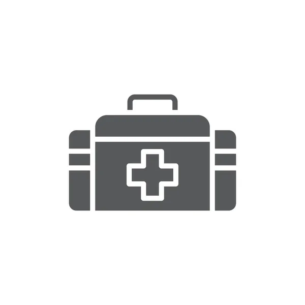 Ehbo Kit Vector Pictogram Gezondheid Geïsoleerd Witte Achtergrond — Stockvector