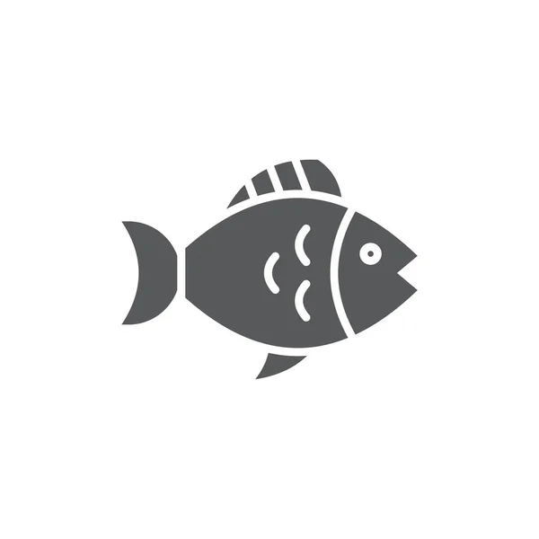Beyaz Arkaplanda Izole Edilmiş Balık Vektör Simgesi — Stok Vektör