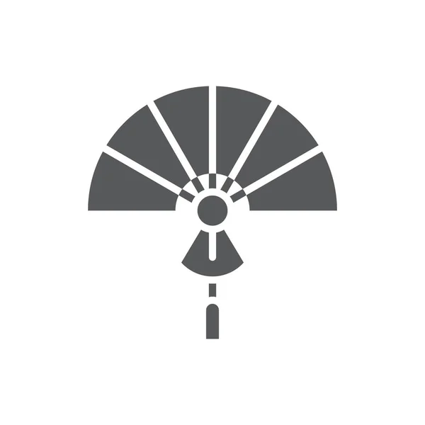 Ventilador Plegable Símbolo Icono Vectorial Aislado Sobre Fondo Blanco — Vector de stock