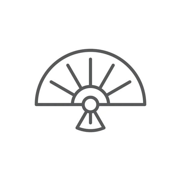 Символ Вектора Складывающегося Вентилятора Изолирован Белом Фоне — стоковый вектор