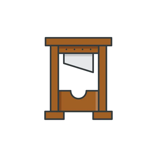 Символ Піктограми Гільйотини Ізольовано Білому Тлі — стоковий вектор