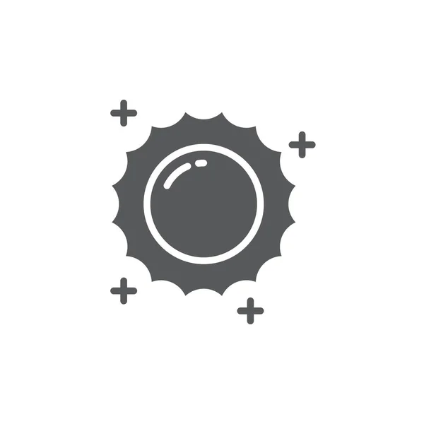 Symbol Ikony Wektora Słonecznego Izolowany Białym Tle — Wektor stockowy