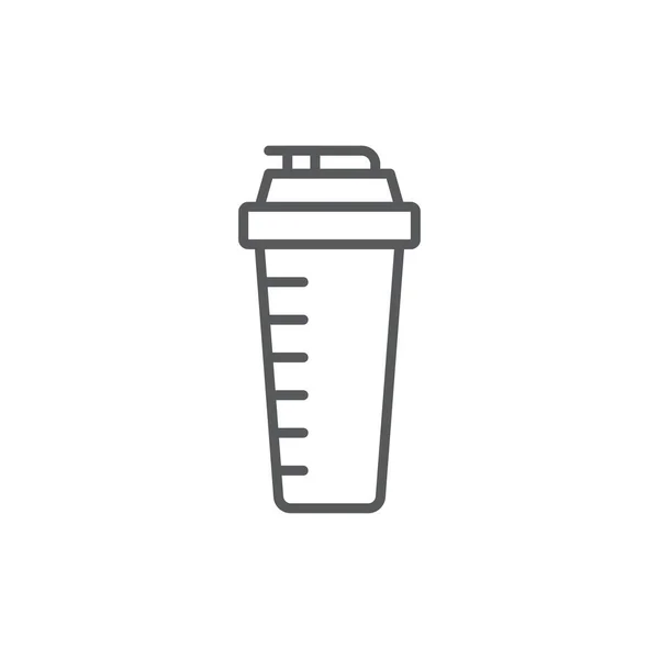 Αθλητισμός Shaker Μπουκάλι Διάνυσμα Εικονίδιο Σχεδιασμό Απομονώνονται Λευκό Φόντο — Διανυσματικό Αρχείο