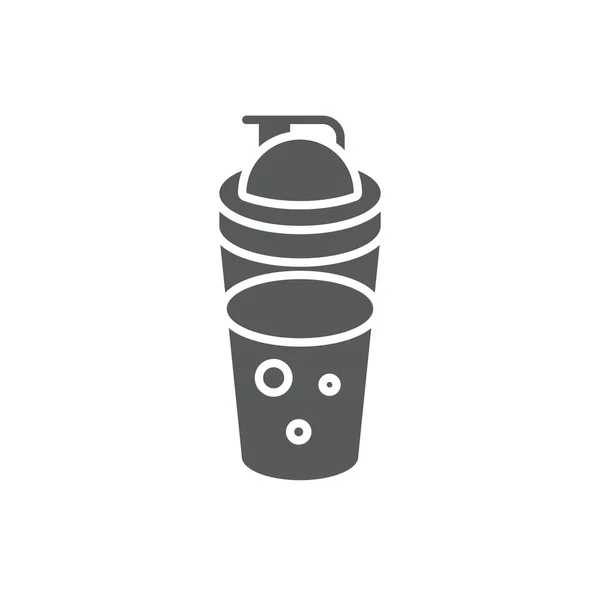 Sport Shaker Flasche Vektor Symbol Design Isoliert Auf Weißem Hintergrund — Stockvektor