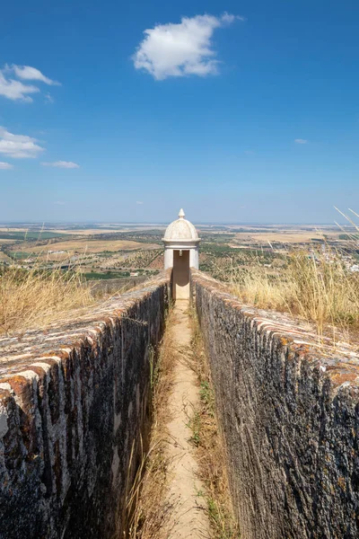 Vista Desde Camino Torre Fuerte Centrado Marco Durante Día Verano —  Fotos de Stock