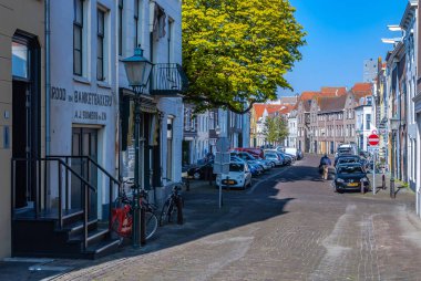 Vlissingen, Hollanda - Nisan 2015: Nieuwstraat görünümünü